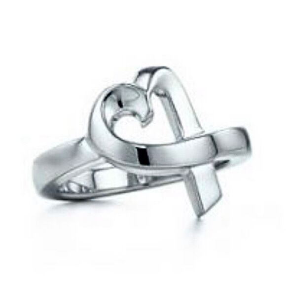 Tiffany & Co. Single Loving Heart Ring Paloma Picasso -529 Silver - Sz 6 - Picture 3 of 11
